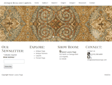 Tablet Screenshot of antiquerugsandcarpets.com